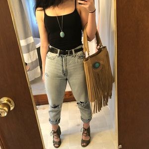 American Eagle Destroyed Mom Jeans Size 4 Short